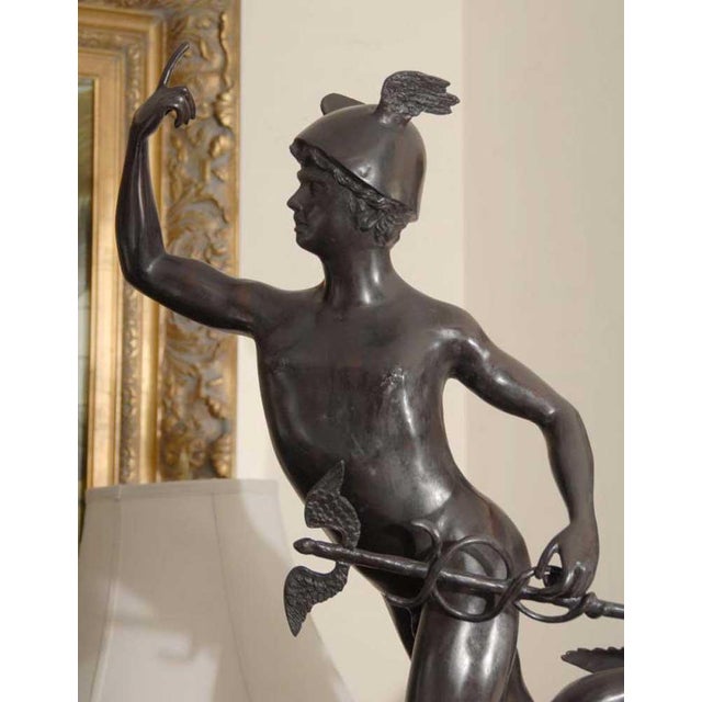 You are viewing a gorgeous Italian bronze casting of Mercury - the messenger of the Gods in Roman mythology. The piece...