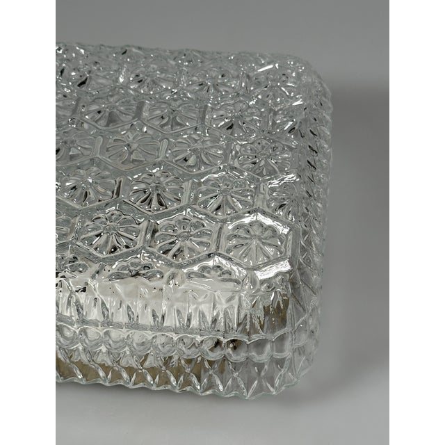 1960s Space Age Glass and Metal Ceiling Lamp, 1970s For Sale - Image 5 of 15