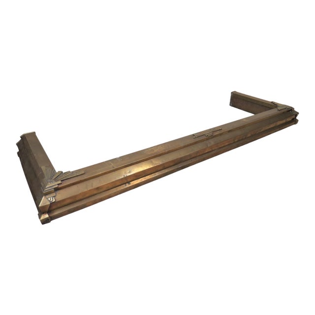 Vintage English Metal Fireplace Fender For Sale