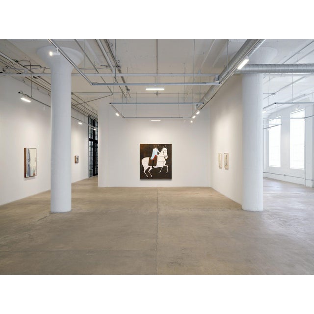 This large figurative oil painting is a reinterpretation of a painting by Francisco de Goya, Retrato ecuestre de Fernando...