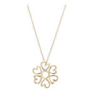 Tiffany & Co PalomaPicasso Loving Heart Flower Pendant Necklace, 18k Yellow Gold