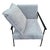 Metal Grey Blue Sherpa Pillow Chair For Sale - Image 7 of 9