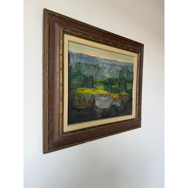 A powerful 1970’s collage expressionist abstract landscape by Italian-American artist Gerardo Belfiore (1914–2002). This...