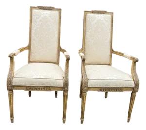 Mid 20th Century Pair of Louis XVI Style Armchairs