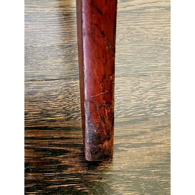 Antique Pair of Scroll Elbow Chairs in the Style of Duncan Phyfe Mahogany Damask Set of 2 For Sale - Image 14 of 16