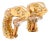 Cartier Panthere 18k Tri-Color Gold Clip On Huggie Earrings w/Paper For Sale