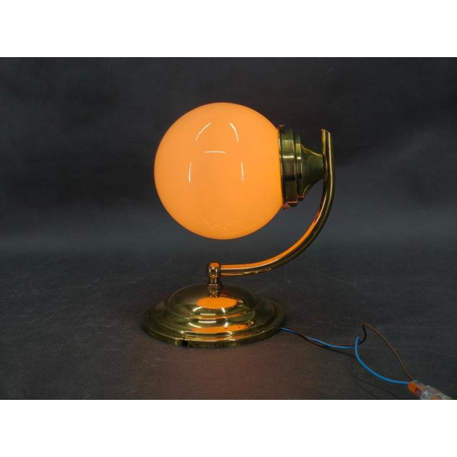 Art Deco Czech Brass and Champagne Glass Wall Light, 1930s For Sale - Image 3 of 10