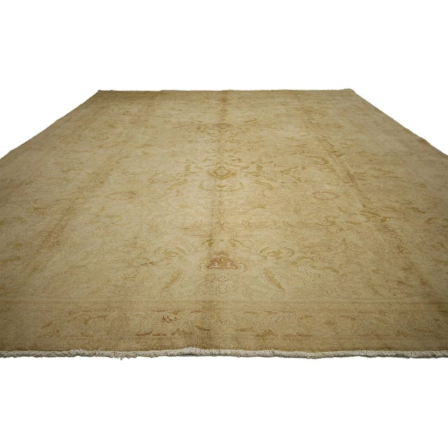 Antique Turkish Oushak Rug - 09'02 X 12'07 For Sale - Image 4 of 6