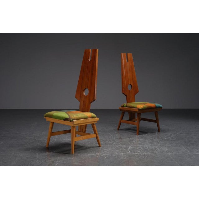 Set of Brutalist Low Chairs, 1960s For Sale - Image 6 of 18