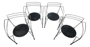 Set of Four Chairs "Lune D'argent" by Pascal Mourgue
