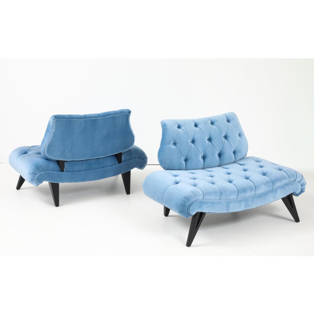 1960s Grosfeld House Oversized Slipper Chairs 1960's Design For Sale - Image 5 of 14