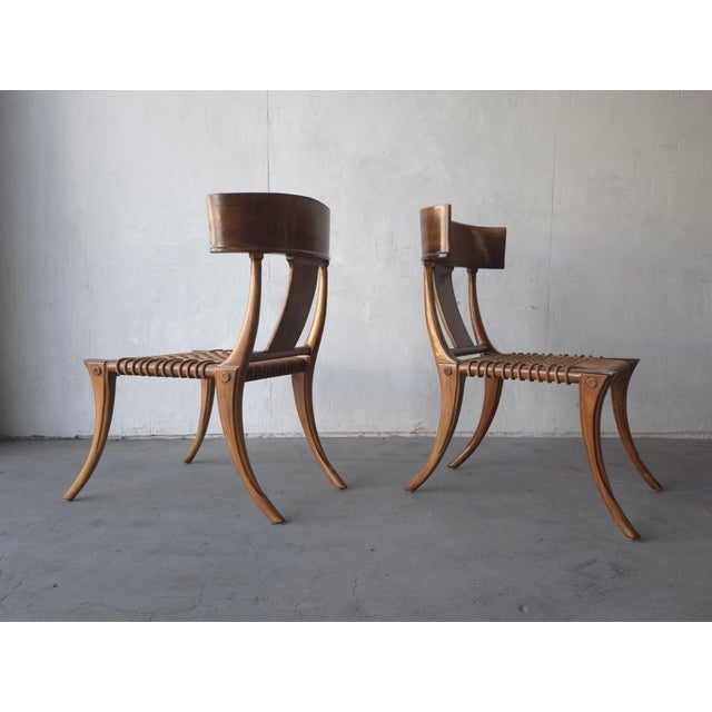 Pair of Mid Century Klismos Chairs by Robsjohn-Gibbings for Sardis For Sale In Las Vegas - Image 6 of 12