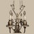 Late 20th Century Late 20th Century Maitland-Smith Four Light Bouillotte Chandelier, Large Hand Made Silk Shade, Unique Architectural Design, Burnished Bronze Finish For Sale - Image 5 of 14