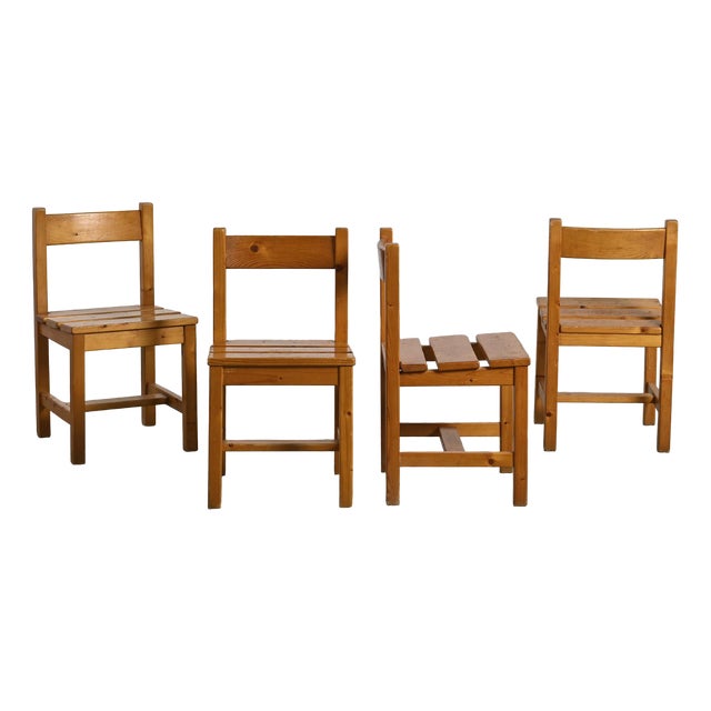 Chairs by Maison Regain for Les Arcs, 1970, Set of 4 For Sale