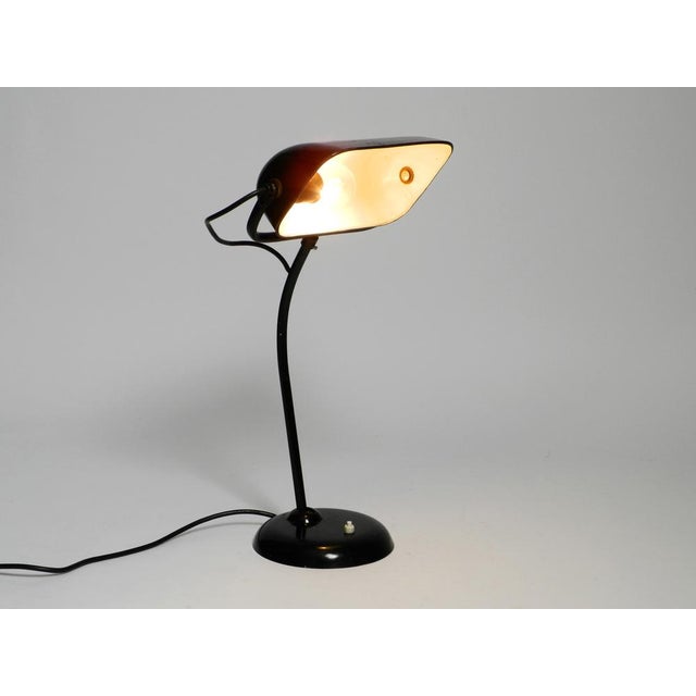 Mid-Century Modern Industrial Metal Table Lamp Model 6581 in Black from Kaiser Idell / Kaiser Leuchten, 1940s For Sale - Image 3 of 18