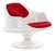 Mid 20th Century Space Age "Finetra Series" Lounge Chair in White Fiberglass For Sale