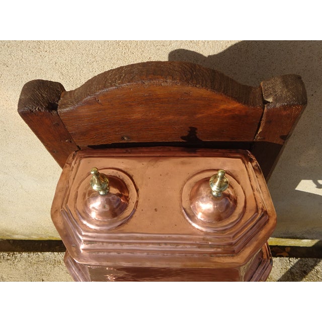 Antique Copper Fountain on Oak Base For Sale - Image 10 of 18