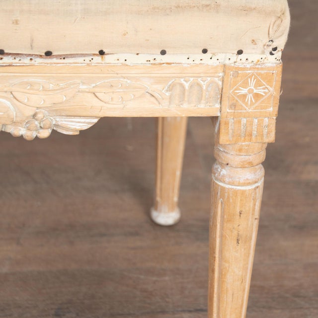 Pair Early 20th Century Swedish Pine Taboret Stools With Egg and Dart Carving For Sale - Image 13 of 14