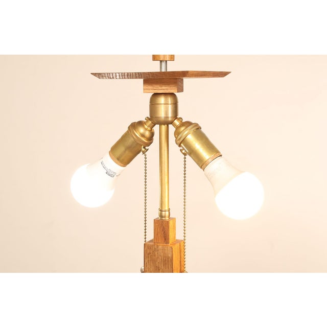 Ppl Fine Woodworking Mission Oak and Stained Glass Floor Lamp For Sale - Image 15 of 18