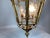 Bronze Vintage French Louis XVI Style Bronze Lantern With Elegant Gold Leaf Finish and Floral Engraved Glass For Sale - Image 8 of 11