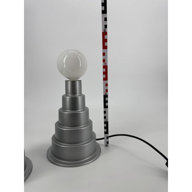 Vintage Table Lamp in Aluminum, 1970s For Sale - Image 10 of 13