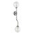 Ian K. Fowler for Visual Comfort Signature Bistro Double Wall Sconce in Polished Nickel with Clear Glass For Sale