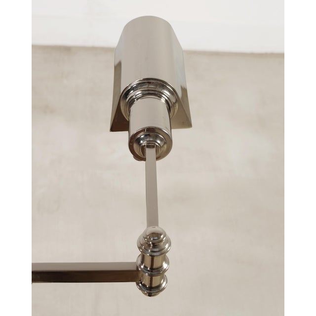 Ralph Lauren Style Adjustable Polished Nickel Pharmacy Floor Lamp For Sale - Image 12 of 15