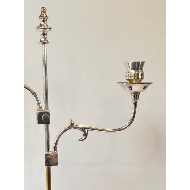 Early 20th Century Pair of English Sheffield Plate Adjustable Candle Holders on Wood Bases-Circa 1890 For Sale - Image 5 of 12