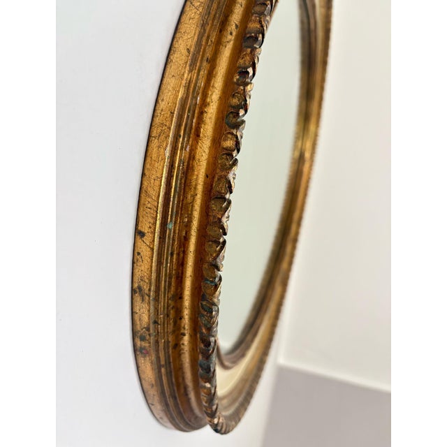1950s Oval Mirrors with Gilt Finishes, Italy, 1950s, Set of 2 For Sale - Image 5 of 16
