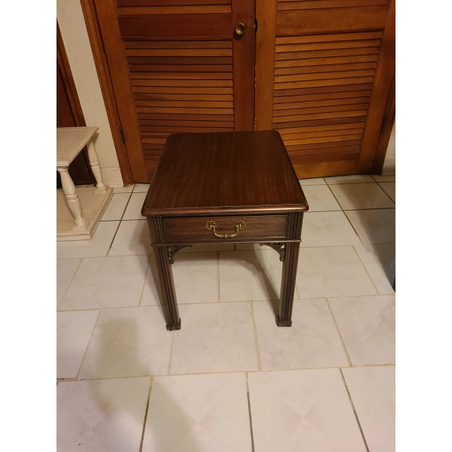 Chippendale Vintage Chippendale Style Aston Court by Henredon Side Table For Sale - Image 3 of 13