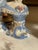 1950s Vintage Japanese Rococo Revival Blue & White Porcelain Busts — Pair For Sale - Image 5 of 10