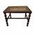 Antique walnut and cane footstool or display plant stand featuring spool / bobbin legs. Construction is all joinery no...