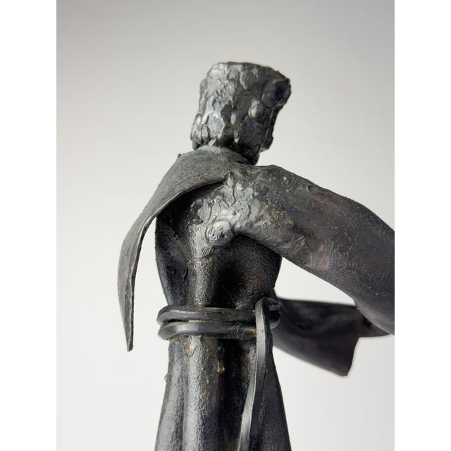 Salvino Marsura, Brutalist Sculpture of Monk with Book, 1970s, Iron For Sale - Image 11 of 18