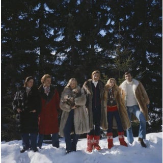 Slim Aarons, Guests at the Furstenberg Villa, Estate Stamped Photographic Print, 1975 / 2020s For Sale