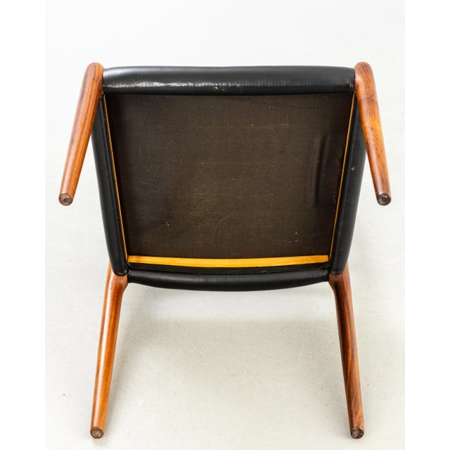 Black Honduras Rosewood 82 Model Chairs from Niels Otto Møller, Denmark, 1970s, Set of 6 For Sale - Image 8 of 10