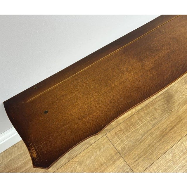 Wood Vintage French Oak Wall-Mounted 5-Hook Coat Rack For Sale - Image 7 of 10