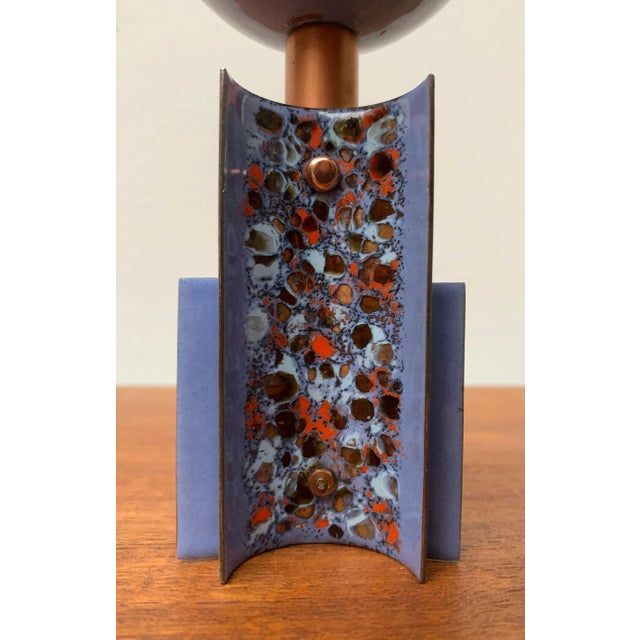 Vintage Enamel Candleholder For Sale - Image 10 of 18