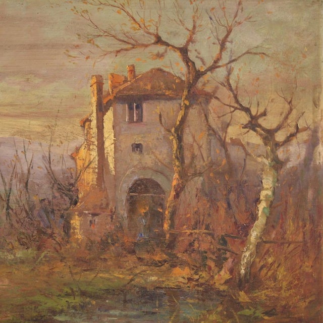 1930s B. Ferrari, Italian Landscape, 1930, Oil Painting For Sale - Image 5 of 15