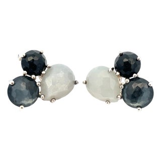 Ippolita Rock Candy Sterling Silver Moonstone, Onyx & Hematite Earrings For Sale