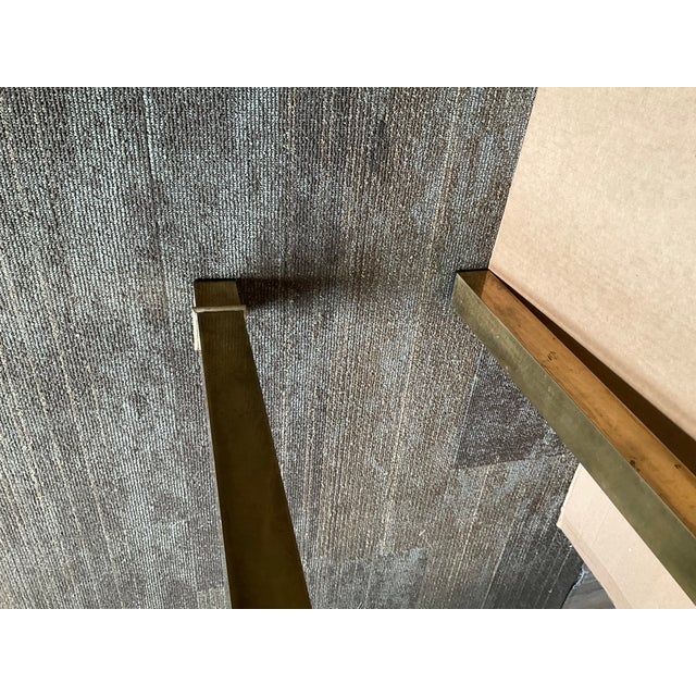 Brass 1970s Vintage Brass & Glass Console Table – Hollywood Regency Style For Sale - Image 8 of 11