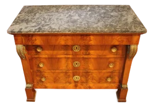 Circa 1805-1815 Empire Period French Marble Top Commode