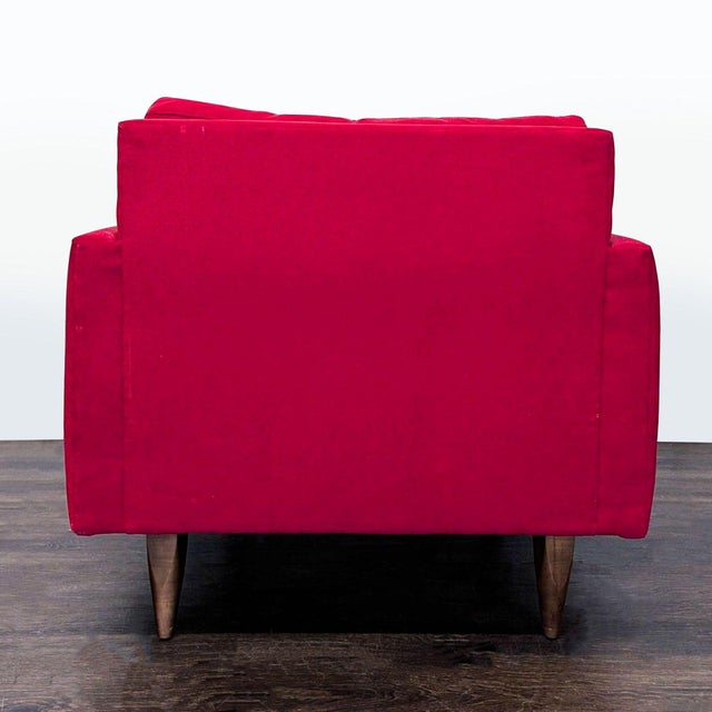 2010s Room & Board Jasper Modern Red Lounge Chair With For Sale - Image 5 of 10