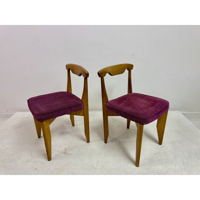 Mid-Century Oak Dining Chairs by Guillerme et Chambron, 1960s, Set of 4 For Sale - Image 15 of 16