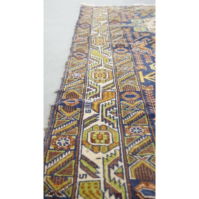 Vintage Hand-Knotted Patterned Rug For Sale - Image 3 of 9