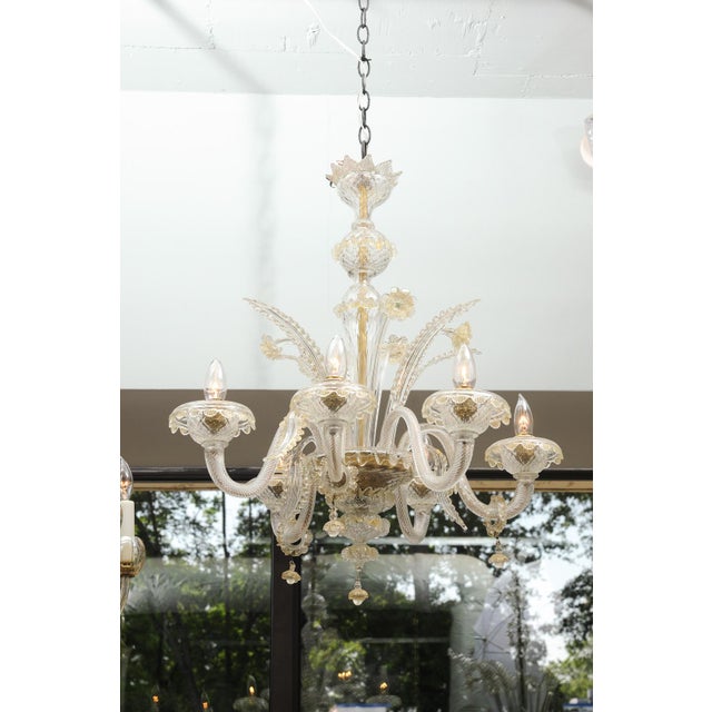 1940s Exquisite 6-Light Murano Glass Chandelier, 1940s Italy For Sale - Image 16 of 18