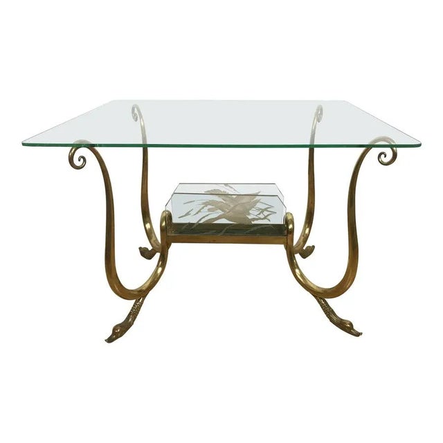 Brass Glass Coffee Table For Sale - Image 12 of 12