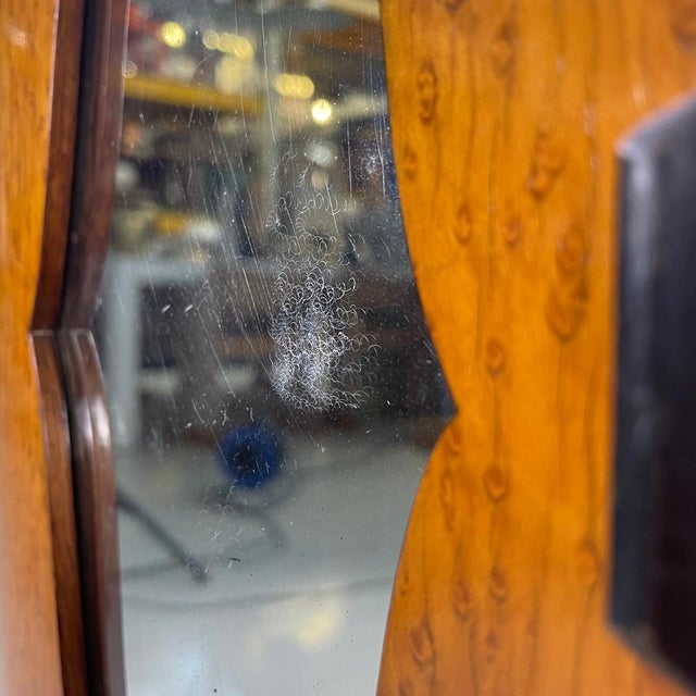 Art Deco Italian Wooden Bar Cabinet Mirrored Doors and Decorative Inlays, 1930s For Sale - Image 14 of 18