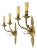 Empire Style Brass Wall Light, 1930s, Set of 2 For Sale