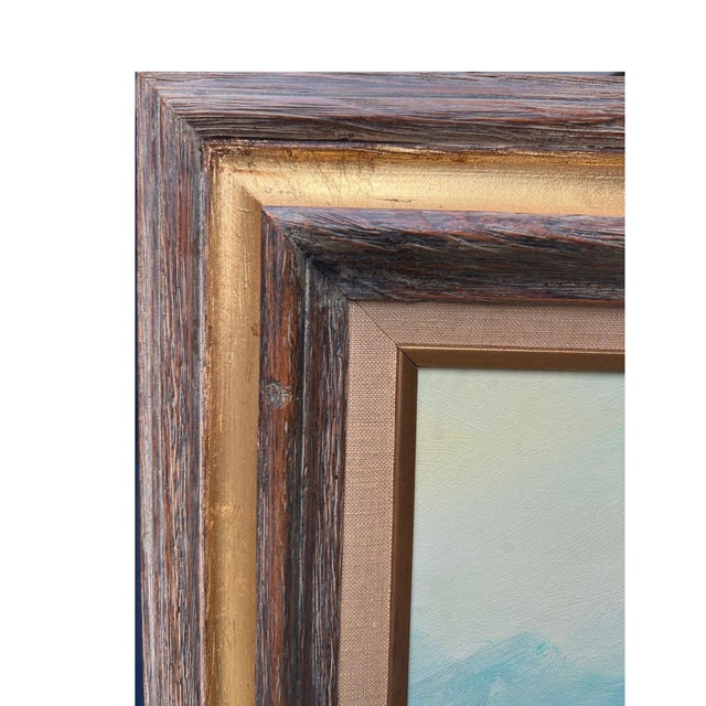 Mid 20th Century Original Oil Painting of Clipper Ship at Sea in Carved Gilt Frame, Signed Bransom For Sale - Image 13 of 16