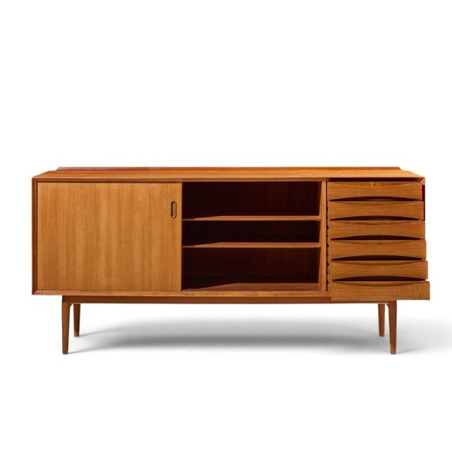 Wood Arne Vodder for Sibast Pd29 Mid Century Danish Teak Credenza For Sale - Image 7 of 11